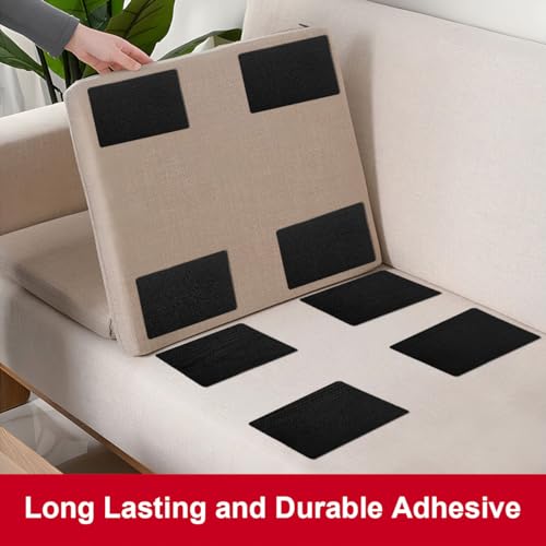 Image of 4x6 inch Hook and Loop Strips with Adhesive, Nylon Heavy Duty Hook and Loop Tape, Excellent Grip, Interlocking Tape,for Sewing, Crafting,DIY,Wall Adhesive Strips - 6 Sets