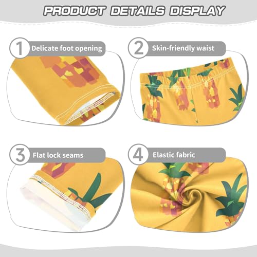 Bolaz Toddler Girls Leggings Printed Yoga Pants Leggings Painting Pineapple for Kids3
