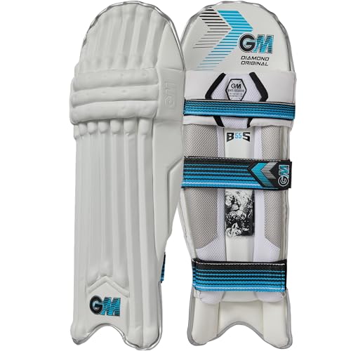 Coussinets de frappe de cricket gaucher GM Diamond anti-chocs adulte