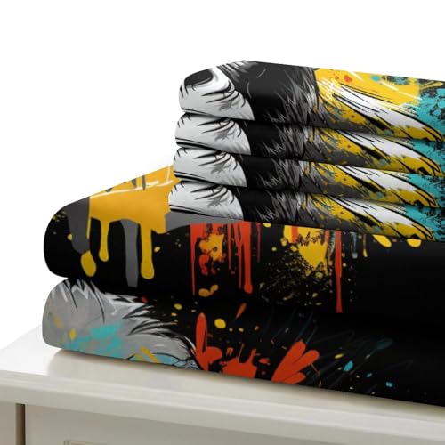 Linge de lit super king size microfibre avec housse de couette fermeture éclair - 6
