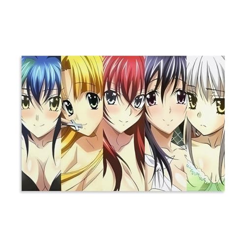 CBEJFGTX Anime High School DxD Character Poster Arte de Pared Impresión de Imagen Moderna Decoración de Habitación Familiar 30 x 45 cm (30 x 45 cm)