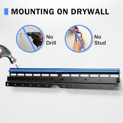 XINLEI No Stud TV Wall Mount, Drywall Studless TV Hanger for Most 32-75 inch Flat Screen TVs, Holds up to 100lbs, No Stud, No Drill, No Anchors, Easy Install (MF81M) by XINLEI - Image 2