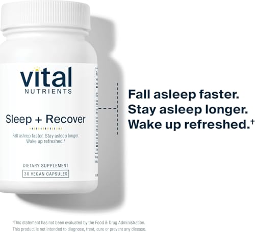 Vital Nutrients Sleep + Recover - Vegan Supplement - Sleep Support - Melatonin, Ashwagandha & L-Theanine - Gluten, Dairy & Soy Free - 30 Capsules - Image 4