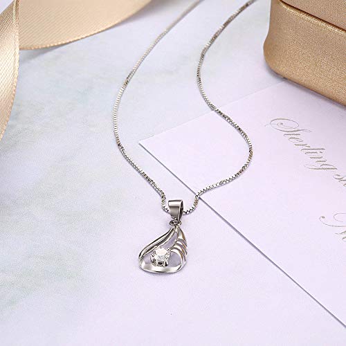 S925 Sterling Silver Wysokiej jakości antyalergiczna biżuteria Naszyjnik z cyrkoniami Powieść romantyczna