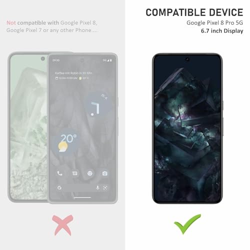 Image of DD SON Tempered Glass Screen Protector Compatible for Google Pixel 8 Pro 5G (6.7 Inch) HD Glass with Edge to Edge Coverage and Easy Installation kit,Black