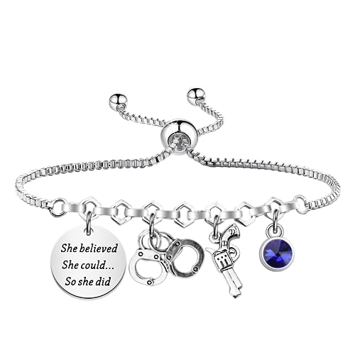 FAADBUK Police Officer Bracelets for Her Police Women Appreciation Gift Police Academy Graduation Gift2