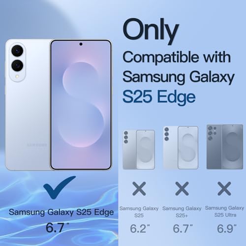 Image of JETech Privacy Screen Protector Guard for Samsung Galaxy S25 Edge, 2-Pack