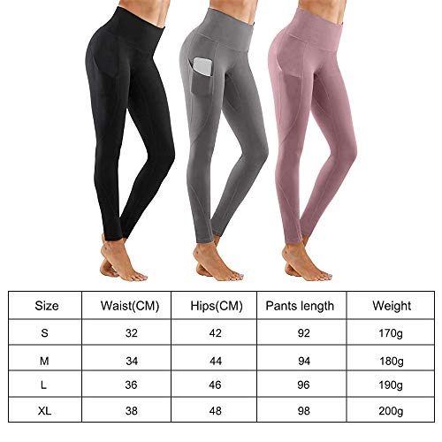 XWU Calças de ioga, collants de treino Leggings de treino confortáveis para mulheres com bolsos, leg