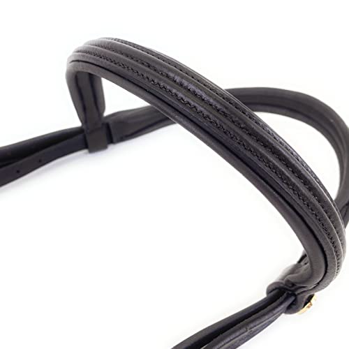 Bridon pour chevaux modèle Pisa filet muserolle rembourrée noir Cob