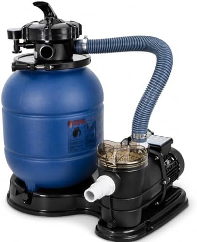 XtremepowerUS 13″ Sand Filter Pump for Above Ground Swimming Pool, 3/4 HP 2,400 GPH Pool Pump with 4-Way Multi-Port Valve, Up to 10,000 Gallons, UL Listed