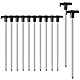 Zeltheringe, AVOFOREST Heringe erdnägel stabil, Heringe Camping, Zeltzubehör, Lange und robuste Erdnägel,ideal für normalen und harten Boden,18cm (Schwarz, 12pcs)