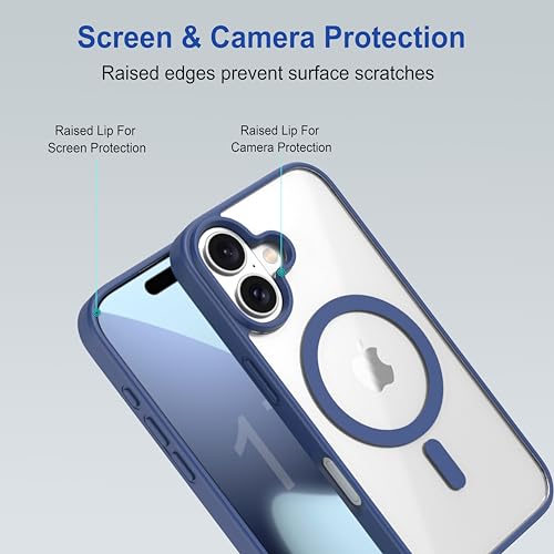 Image of amazon basics Back Case Cover for iPhone 17 | Compatible for iPhone 17 Back Cover | Scratch-Resistant Back Cover | Navy Blue