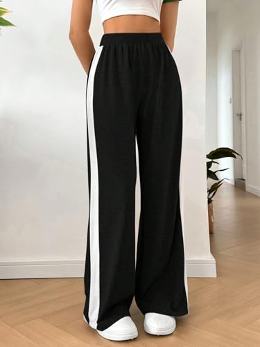 Image of dockstreet Loose fit Open Bottom Joggers /Loose fit, Trouser stylelowers /Cute Style, Relaxed Casual Lounge Pants for Women