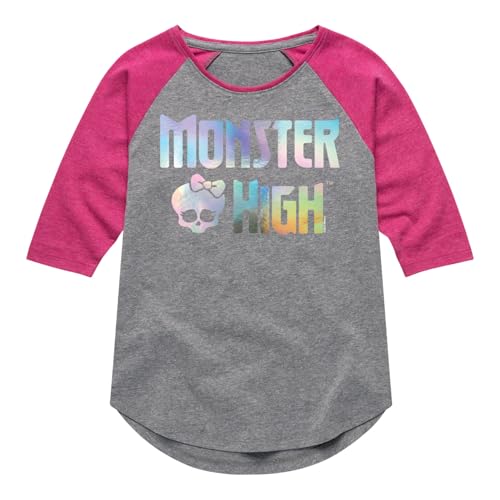 Monster High - Holographic Colors - Toddler & Youth Girls Raglan Graphic T-Shirt - Main Image