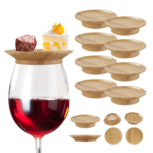 Decoración para copas de vino, para copas de vino, para copas de vino, para platos de aperitivos y postres (8 unidades)