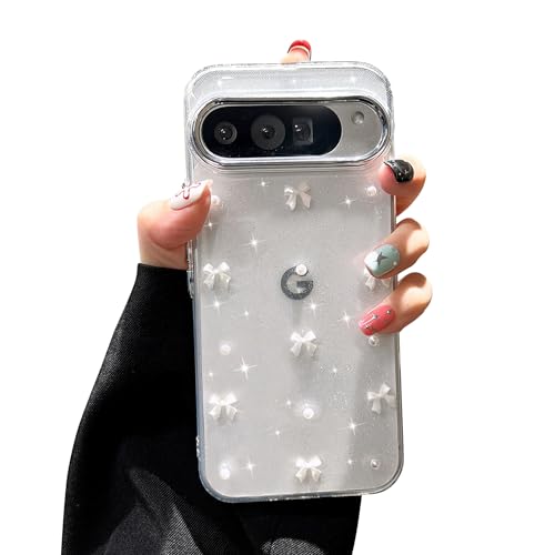Coque Google Pixel 9 Pro XL transparente anti-choc avec nœud 3D pour éviter les rayures