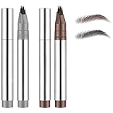 Lápiz Cejas Microblading,2 Pcs Lapiz De Cejas Impermeable,Anti-Manchas,Crea Cejas De Aspecto Natural Sin Esfuerzo,Larga Duración