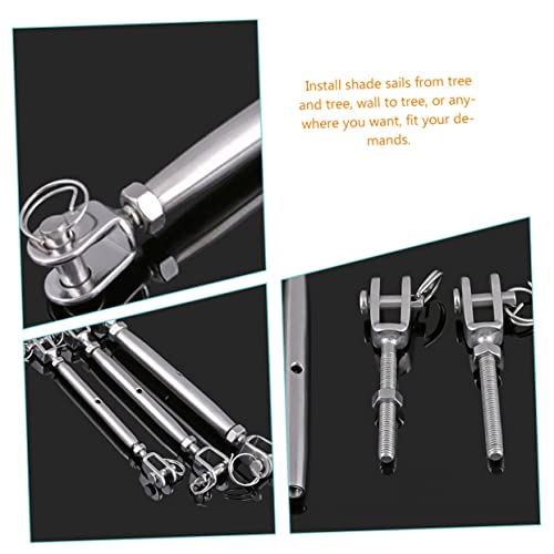 Tensor para cables de acero inoxidable Heavy Duty para cables y cuerdas, ajustador de perno para sombra y tendedero miniatura 2