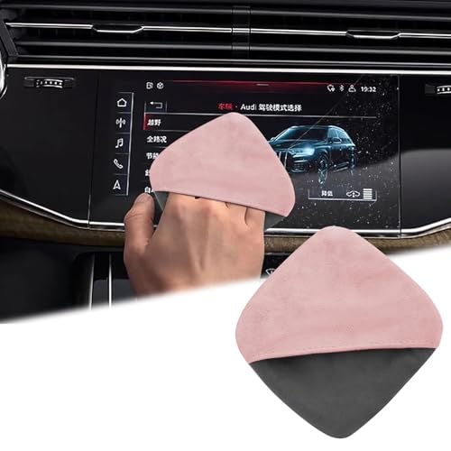 BFXM Car Screen Cleaner 4.14.1 Microfiber Dashboard Wipes Square Microfiber Cloth Automotive Display Wipes Vehicle Screen Cleaner Tool for Dashboard Display Car Interior Tool (Pink)