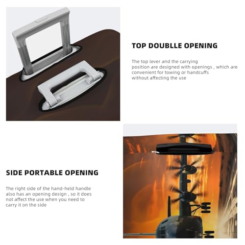 Travel Luggage Cover Fashion Suitcase Protector Plane Landing on Runways Spandex Baggage Covers Washable Suitcase Covers Anti-Scratch Luggage Cover Protectors Fits 18-32 Inch Suitcases Medium4