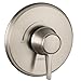 hansgrohe Ecostat Classic Upgrade Easy Control 1-Handle 7-inch Wide Pressure Balance Shower Valve Trim in Brushed Nickel, 15404821