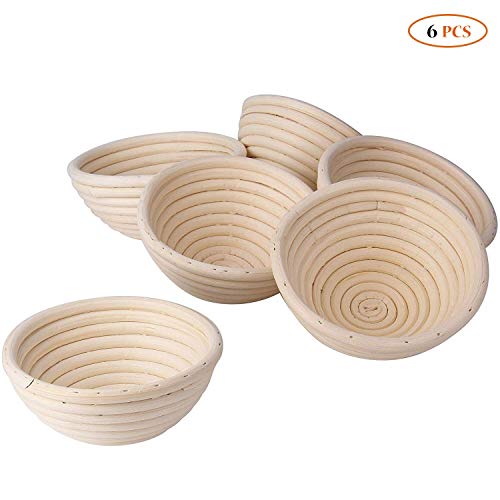 Bujingyun 5"(13CM) Round Proofing Basket Banneton Brotform,Round Rattan Banneton Brotform Bread Proo Bujingyun 5"(13CM) Round Proofing Basket Banneton Brotform,Round Rattan Banneton Brotform Bread Proo
