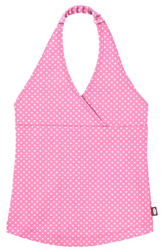 Image of Polkadot Girls' UPF 50+ Swim Halter Top by City Threads