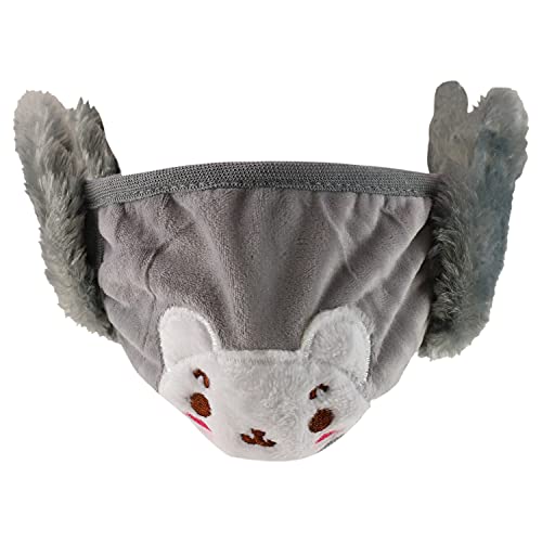 Image of Trendy Apparel Shop Kids Winter Animal Face Cartoon Bear Mask & Earmuffs