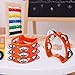 Boao 21 Pcs Tambourine Musical Instrument for Adults Plastic Percussion Tambourine 4 Bells ABS Musical Rhythm Instrument Hand Held Percussion Drum for Party Performance(Orange)