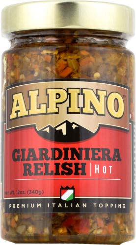 Alpino Relish Giardiniera Hot, 12 oz
