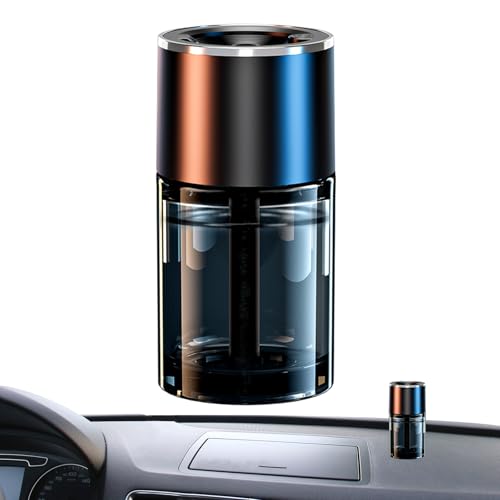 Ambientador difusor de Coche | Humidificador de aromaterapia automotriz con luz de atmósfera, Enciende y apaga inteligentemente, Accesorio Interior de Coche para Barcos, Camiones y automóviles