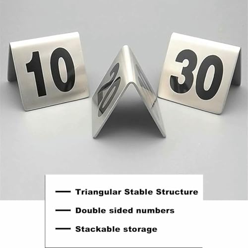 Numéro de table en acier inoxydable de 1 à 50 pour restaurant