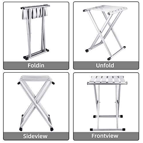Folding Camp Stool 18.1in Height Comfortable Foldable,Hold up to 624lbs, Super Heavy Duty Camping Chair,Outdoor Big Tall Portable Adults for Fishing,Hunting,Sitting,Large Seat for Heavy Weight People - Thumbnail 6