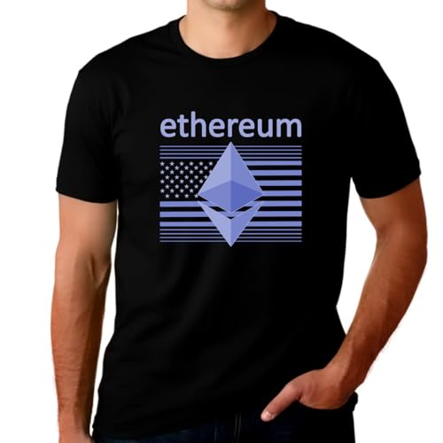Fire Fit Designs Big and Tall Crypto Shirts for Men Ethereum Shirt USA Crypto Shirt ETH Crypto Shirts for Men Crypto Shirt