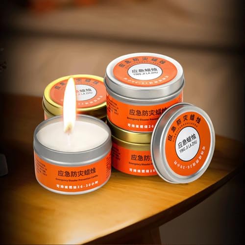 20er Pack Notfallkerzen in Metalldose, Lange Brenndauer 26-30 Std, Winddichte & Rußfreie Kerzen für Stromausfall, Camping & Outdoor Survival, 20x80g Tragbare Notbeleuchtung zur Krisenvorsorge – Bild 8