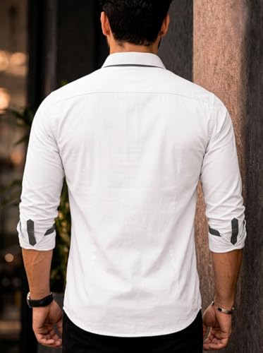 Image of Amazon Brand - INKAST Cotton Shirt for Men | Regular Fit Full Sleeve Casual Shirt | Stylish Formal Office Wear Shirts for Men | Soft Comfortable Breathable Cotton Fabric | Fashionable Office Wear