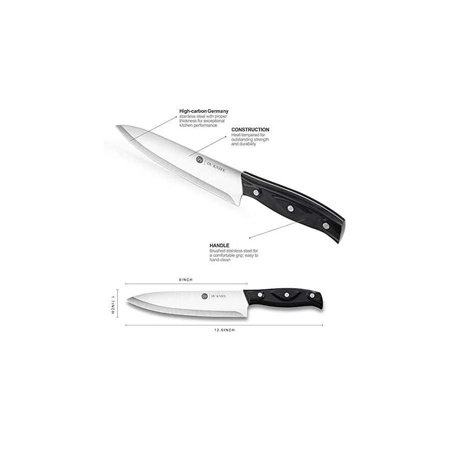 Chef-Knife-Kitchen-Knives-8-inch-Chefs-Knife-4-inch-Paring-Knife-High-Carbon-Stainless-Steel-with-Ergonomic-Handle Chef Knife - Kitchen Knives, 8 inch Chef's Knife, 4 inch Paring Knife, High Carbon Stainless Steel with Ergonomic Handle