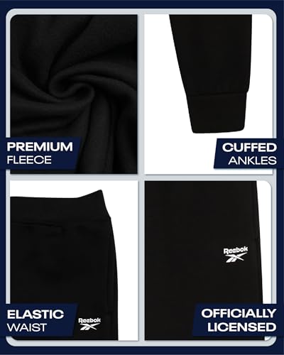 Reebok Girls Sweatpants - Performance Poly Fleece Active Joggers Sweatpants for Girls - Soft Stretch Kids Athletic Pants3
