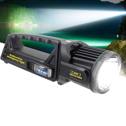 LETOUR LED Handscheinwerfer, Taschenlampe 450000LM Ultra-Long Standby Hochleistungs Campinglaterne 9 Modi Superheller Suchscheinwerfer