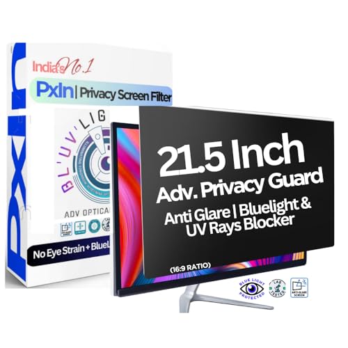 Image of Pxin Smart Eye 21.5 Inch (16:9) Monitor Privacy Screen Filter - NO Eye Strain | Anti-Blue Light + Anti-Glare