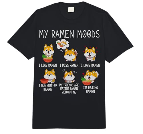 Ramen Shiba Inu Dog Lover Japanese Noodles for Men Women Kid Comfort Colors Adult Heavyweight T-Shirt