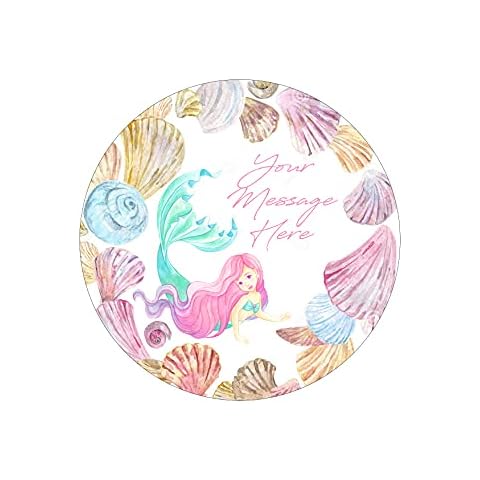 Personalised Mermaid Underwater Shell Cake Topper Cover