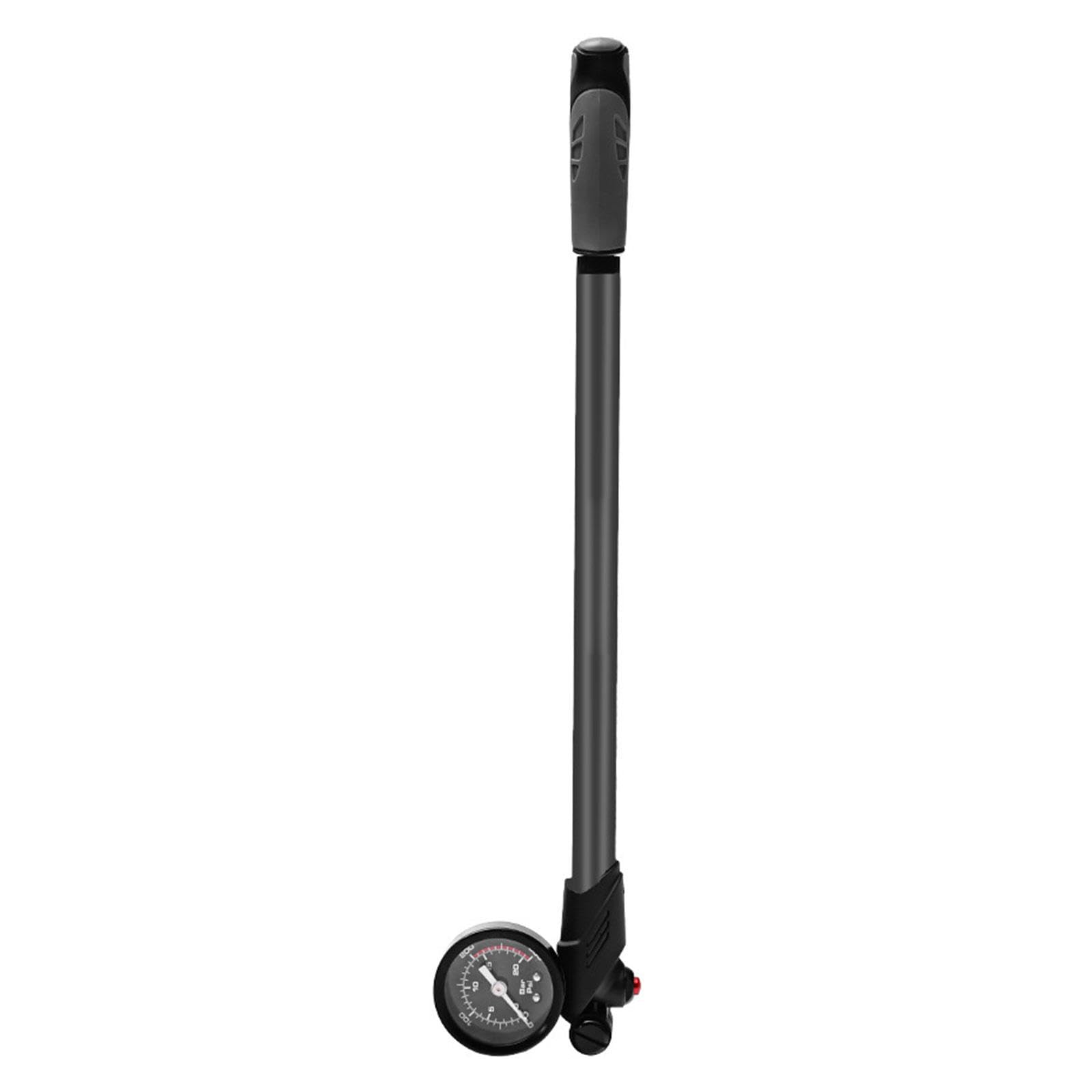 Pompka Rowerowa, Wysokociśnieniowa Przenośna Pompka Rowerowa 300 Psi Do Tylnego Zawieszenia Amortyzatora Przedniego Widelca Opony, Pompka Z Manometrem Pasuje,Titanium