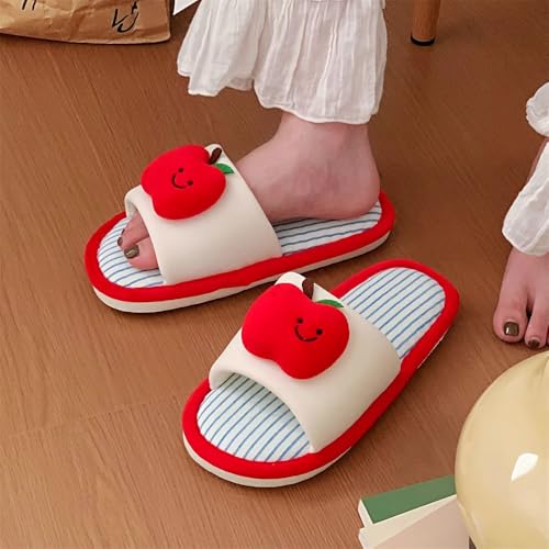 NICO×ASH Funny Meme Print Apple House Slippers for Women | Soft Sole Indoor Shoes | Breathable Home Flip Flops Pregnancy Use 6