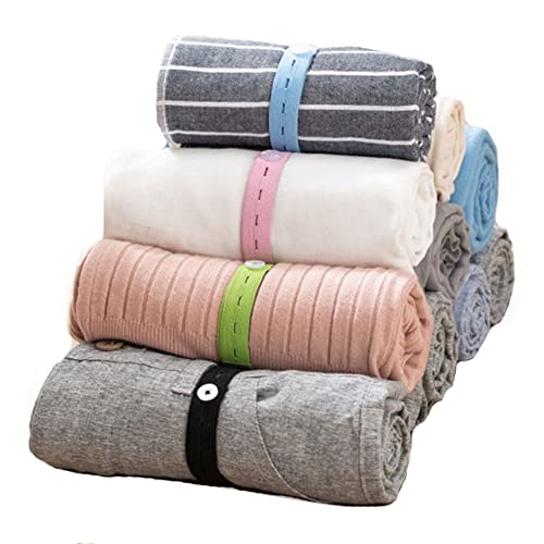 Clothing Storage Binding Straps Lazy Folding Clothes Storage Partition T-Shirt Pants Sweater Wardrobe Sorting Belt Folding Clothes Board (30 PCs, Gray)