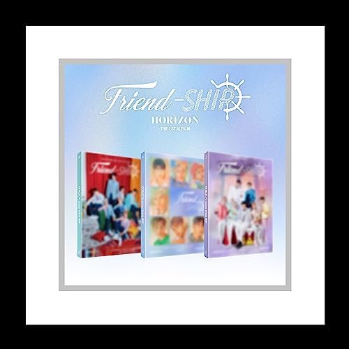 HORI7ON Friend-SHIP 1er álbum CD+Póster plegable en paquete+Photobook+Libro de letras+Imagen de identificación+Tarjeta de identificación de