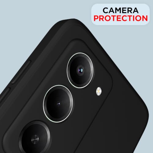 Image of Outlouders Back Cover for Redmi 15 5G | Camera Protection | Durable Soft Matte Silicone Bumper Case (Black)