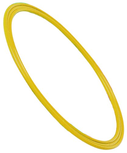 Visiodirect Cerceau Plat en polypropylène de Couleur Jaune, diamètre 60 cm