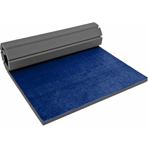 FlooringInc Rollout Carpet Cheer Mat, Blue, 3' x 6' x 1-3/8"