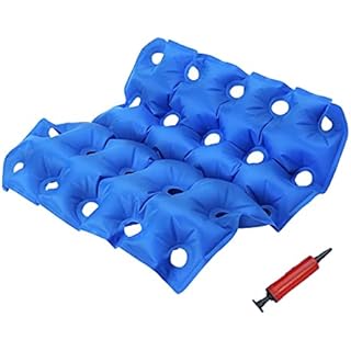 Inflatable Chair Pad, Air Inflatable Seat Cushion Portable Anti Bedsore Decubitus Chair Pad Daily Use Mat Air Cushion Wheelchair Mat with Inflatable Pump for Mobility Scooter